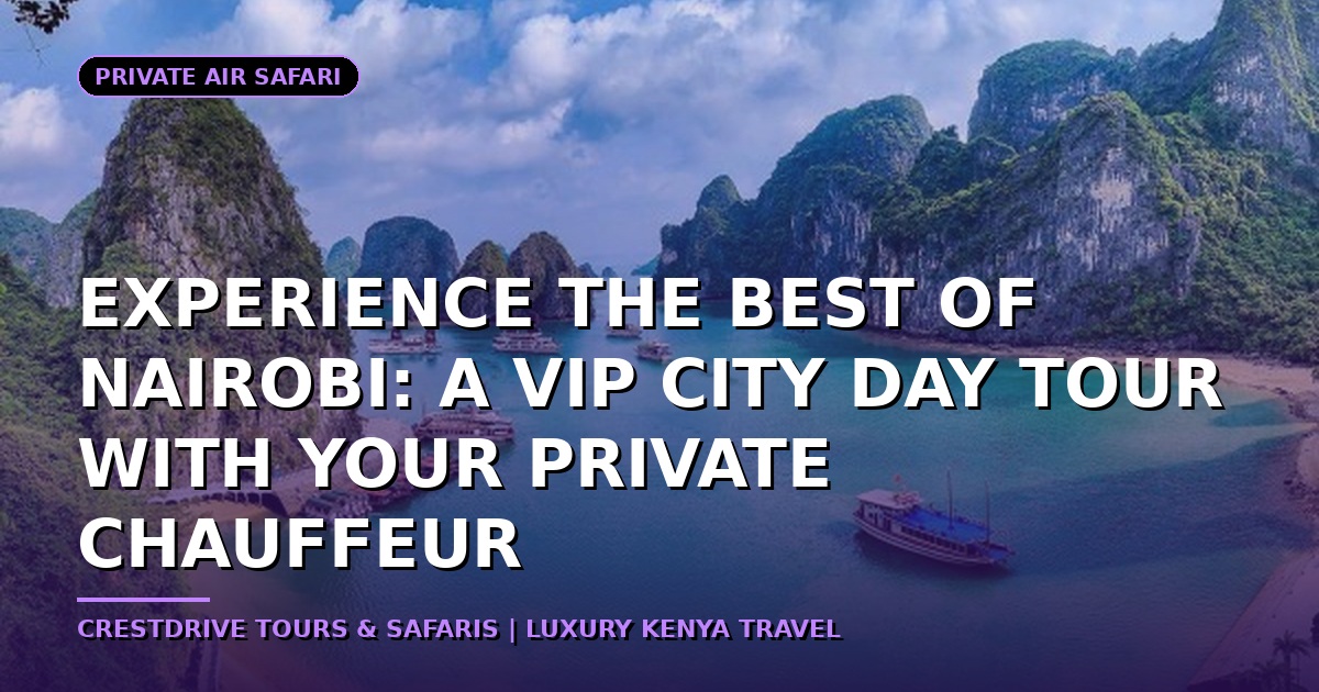 Experience the Best of Nairobi: A VIP City Day Tour with Your Private Chauffeur
