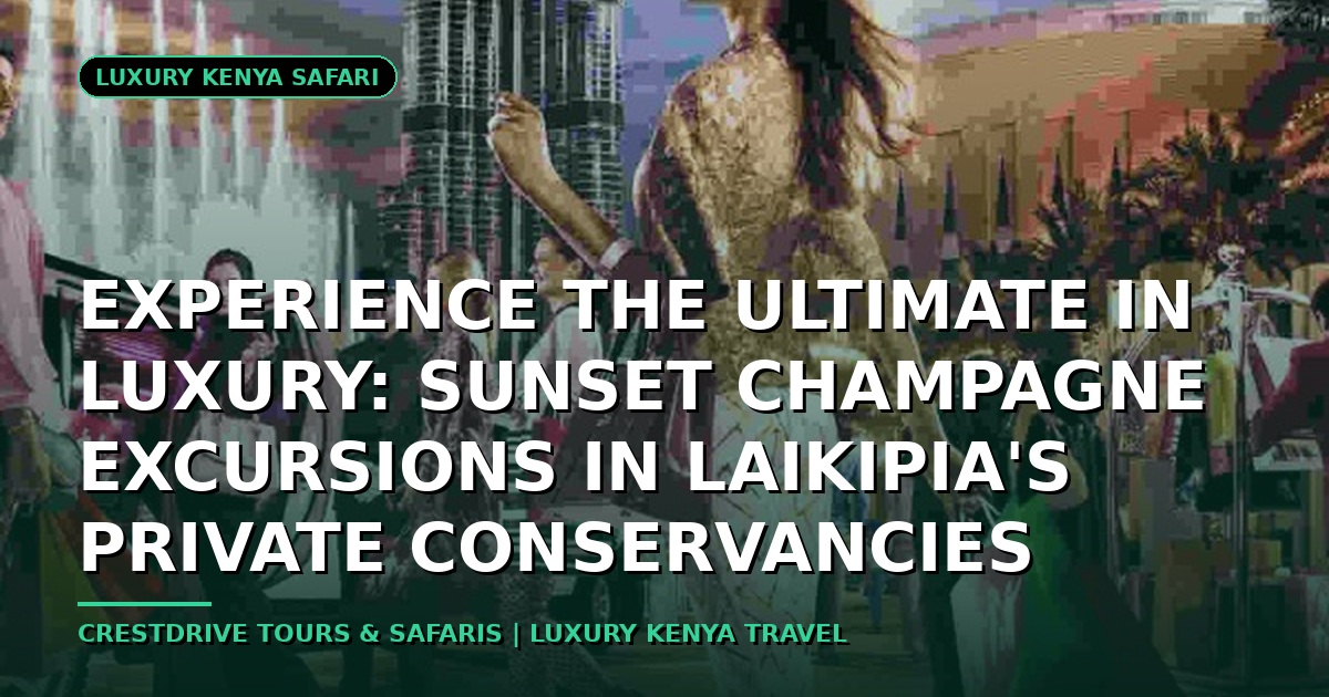 Experience the Ultimate in Luxury: Sunset Champagne Excursions in Laikipia's Private Conservancies