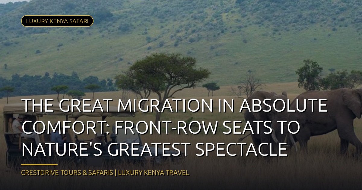 The Great Migration in Absolute Comfort: Front-Row Seats to Nature's Greatest Spectacle