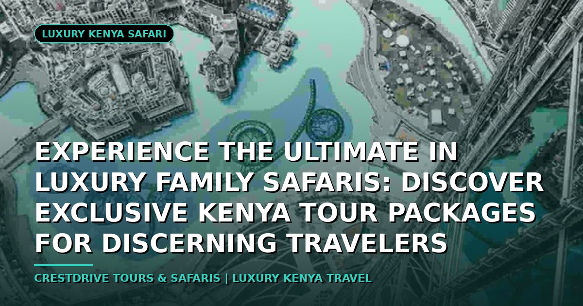 Experience the Ultimate in Luxury Family Safaris: Discover Exclusive Kenya Tour Packages for Discerning Travelers