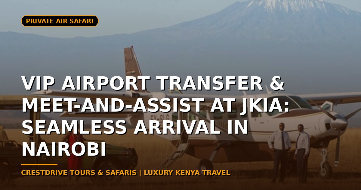 VIP Airport Transfer & Meet-and-Assist at JKIA: Seamless Arrival in Nairobi